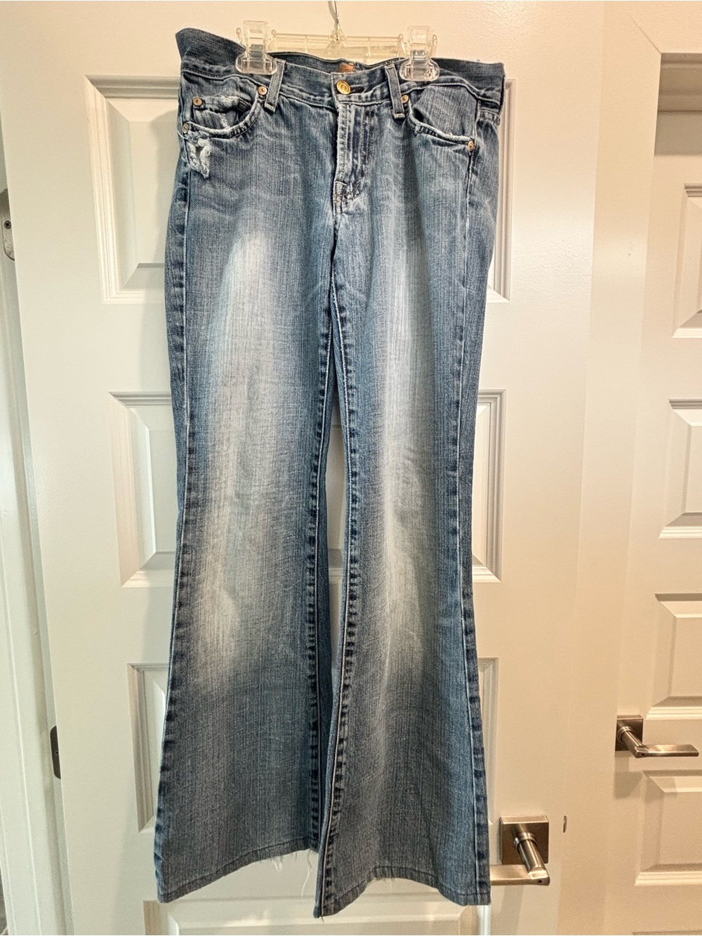 7 For All Mankind Light Blue Bootcut Jeans